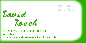 david kosch business card